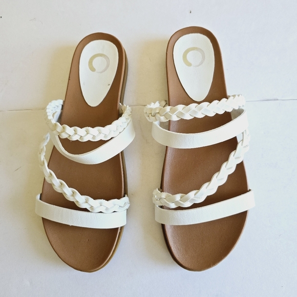 Journee Collection Collette Women's White Tan Sandals Size 9 - Picture 4 of 15